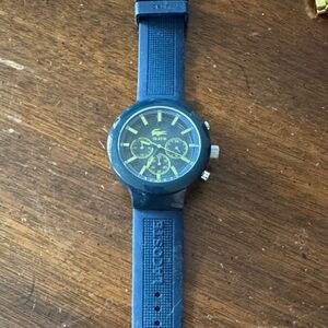 Lacoste Navy Blue Watch with Gold Details